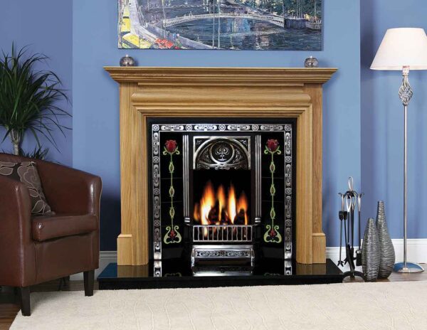 Genova Solid Oak Wooden Fireplace