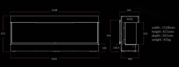 Henley Aurora 1500 Electric Fire 2kW