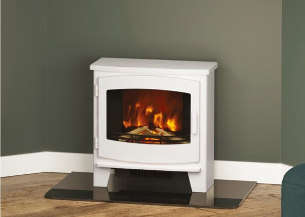 Flare Collection Beacon Large Electric Stove Ash White 2kW