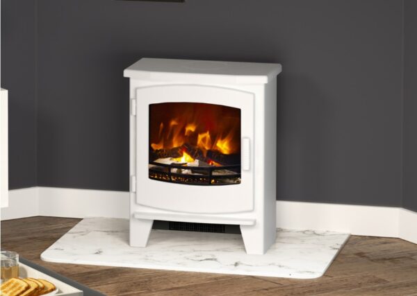 Flare Collection Beacon Small Electric Stove Ash White 2kW