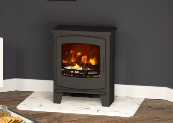 Flare Collection Beacon Small Electric Stove Matt Black 2kW