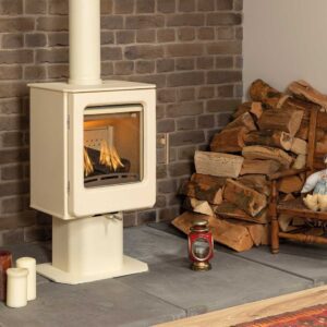 Heat Design Ashcott Pedestal Stove Ivory 4.7kW