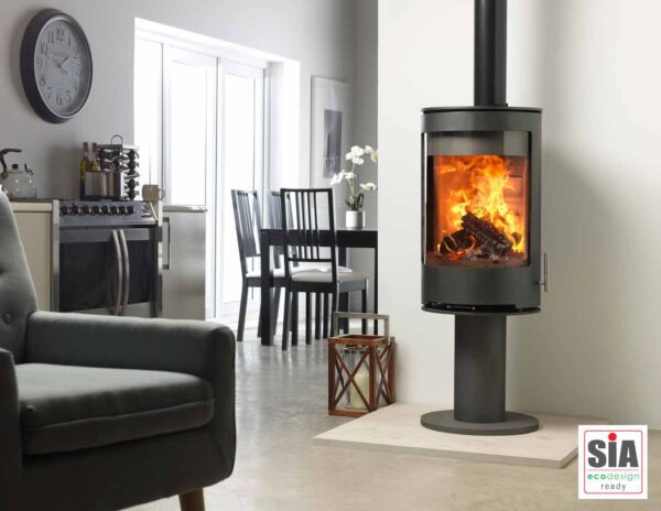 Heat Design Purevision PVR Cylindrical Stove High Pedestal 5kW