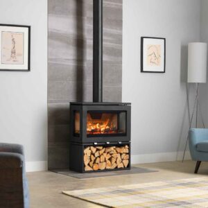 Heat Design Purevision LPV8 On Logstore Stove Black 5kW