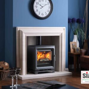 Heat Design Purevision PV5W On Short Stand Stove Black Ecodesign Ready 5kW
