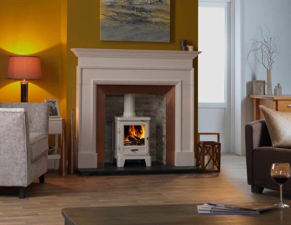 Heat Design Vega Edge Stove Warm White 100W 4.9kW