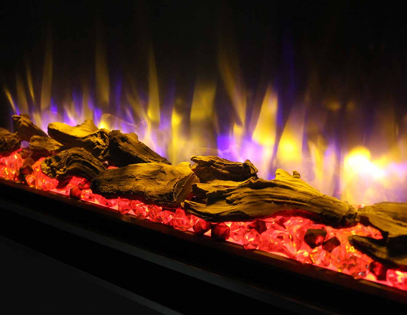 Heat Design Infinity iRange Large Format Ecoflame Electric Fire Red Coal Bed